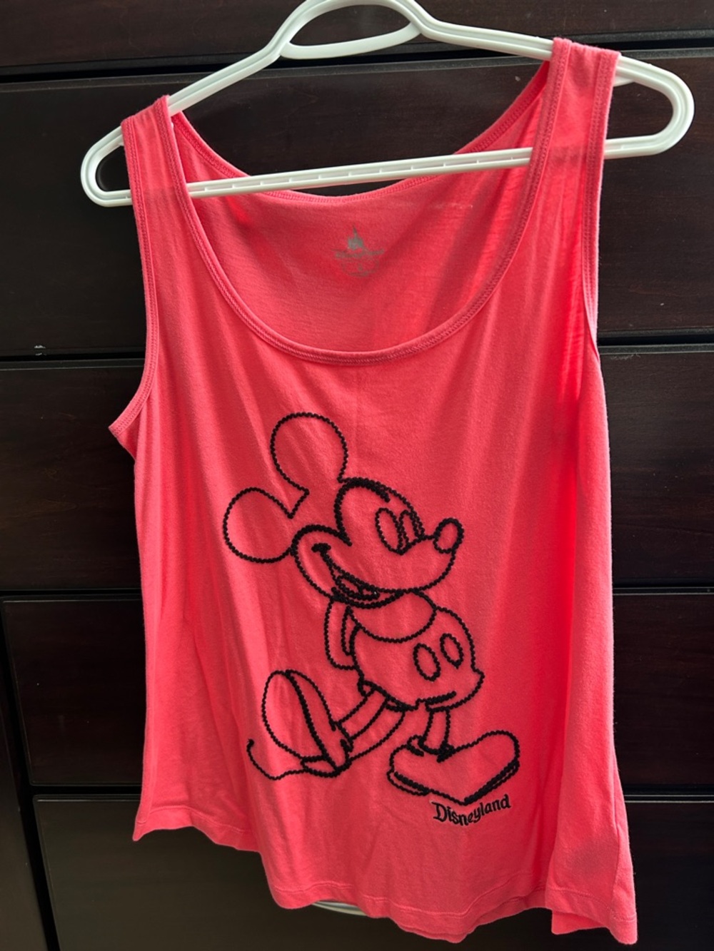 Disney Coral Pink Mickey Mouse Graphic Tank
